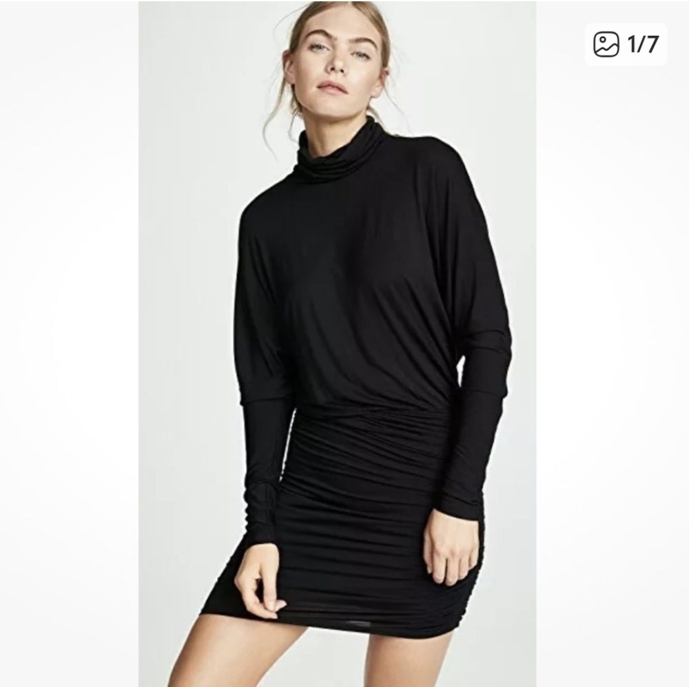 Veronica Beard Manda Black Turtleneck Dress Size Large